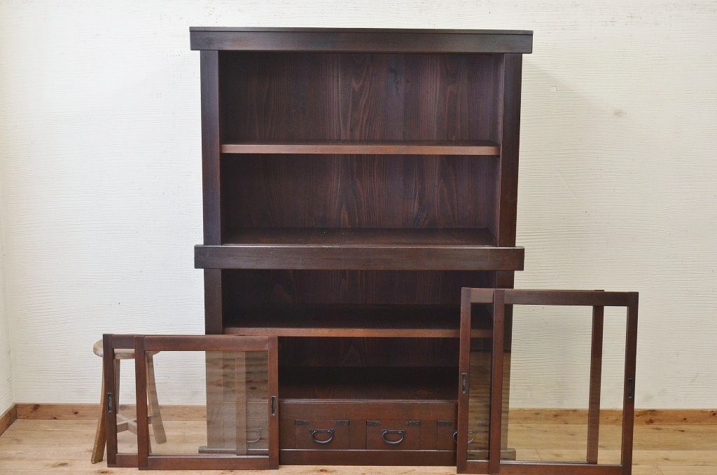 極上美品!関西系アンティーク収納棚(ガラスケース)
