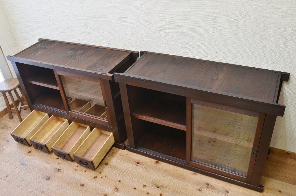 極上美品!関西系アンティーク収納棚(ガラスケース)