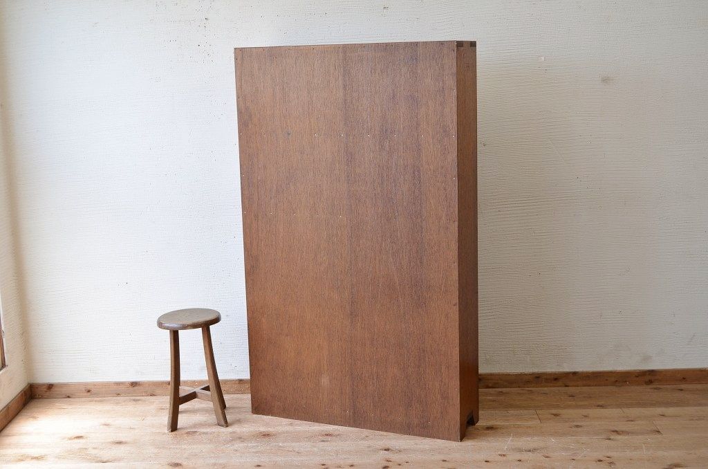 アンティーク家具　引き出し付きアンティーク本棚