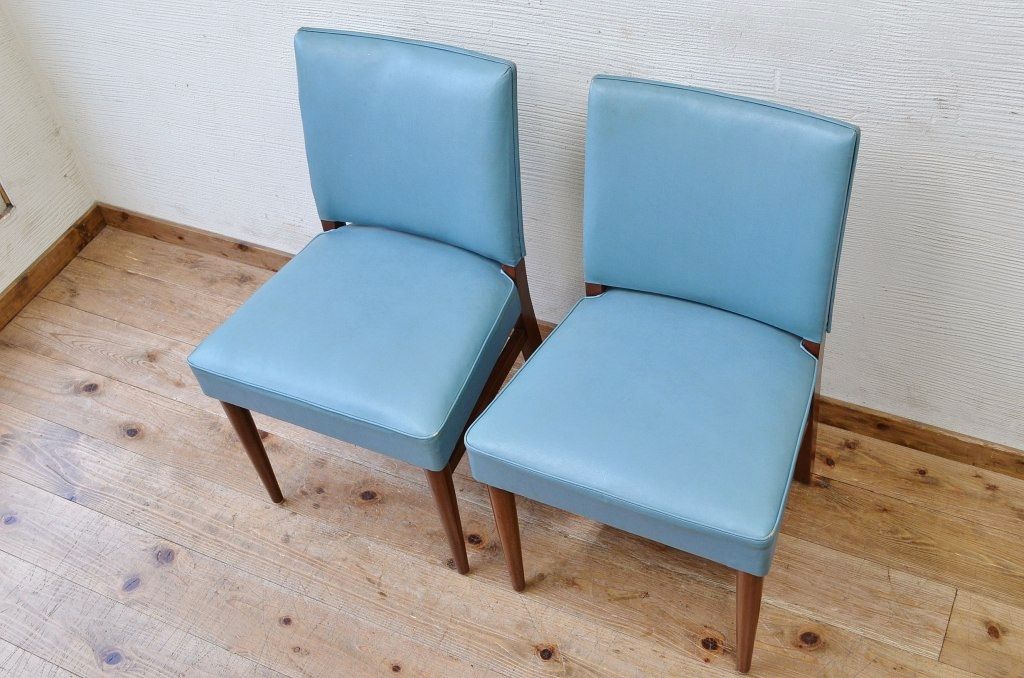 ヴィンテージ家具　イギリスビンテージ　ラウンジチェア2脚セット1(イス、椅子)