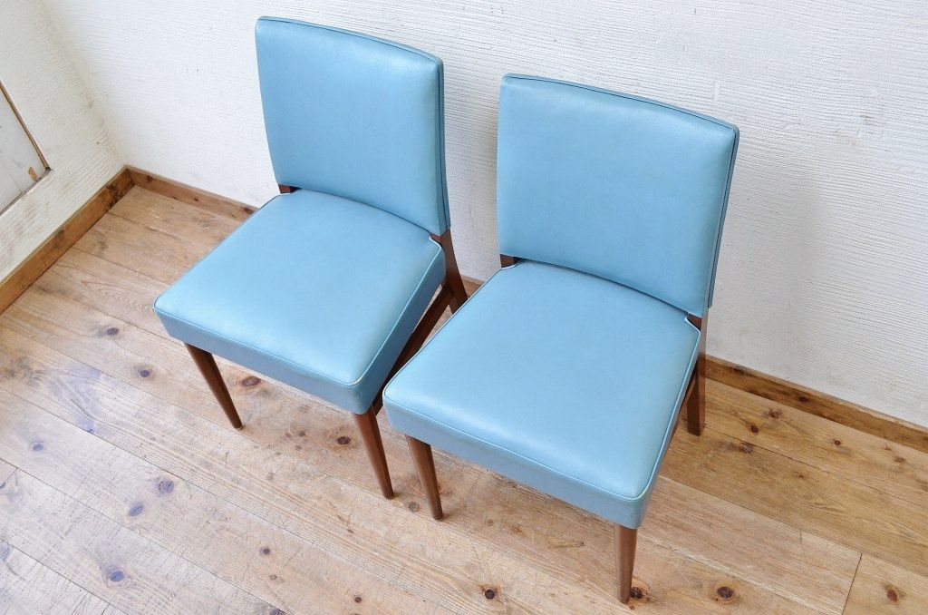 ヴィンテージ家具　イギリスビンテージ　ラウンジチェア2脚セット5(イス、椅子)
