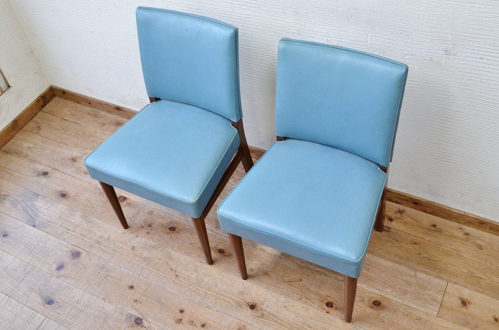 ヴィンテージ家具　イギリスビンテージ　ラウンジチェア2脚セット6(イス、椅子)
