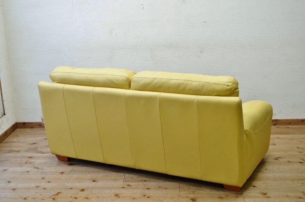 中古　コスガ(KOSUGA)製　本革2Pソファ