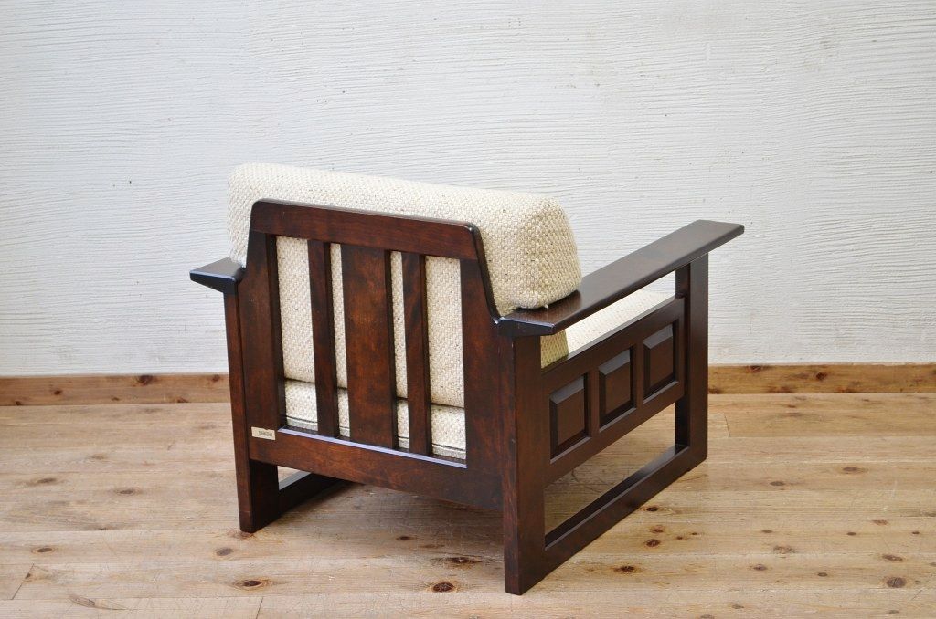 中古　北海道民芸ソファ1脚両肘掛付き1