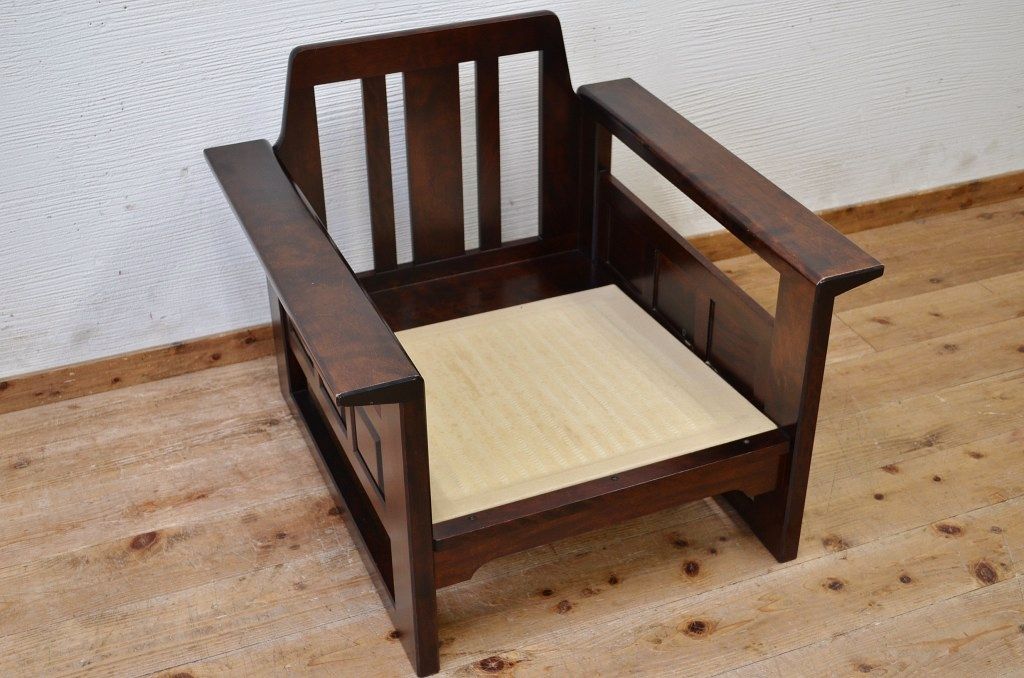 中古　北海道民芸ソファ1脚両肘掛付き1