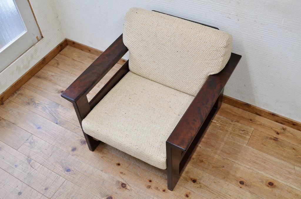 中古　北海道民芸ソファ1脚両肘掛付き2