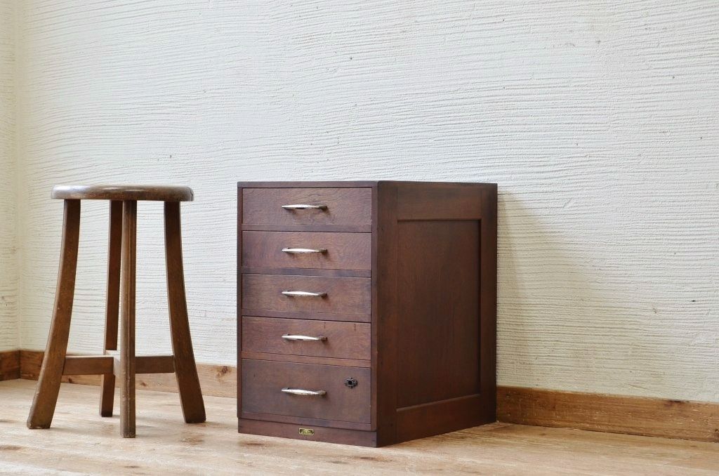アンティーク家具　アンティーク五段小引き出し