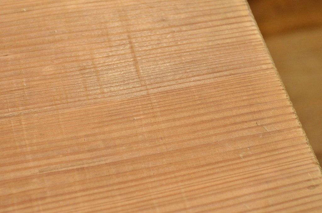アンティーク家具　古い木味のアンティークテーブル(作業台・机・裁ち板)
