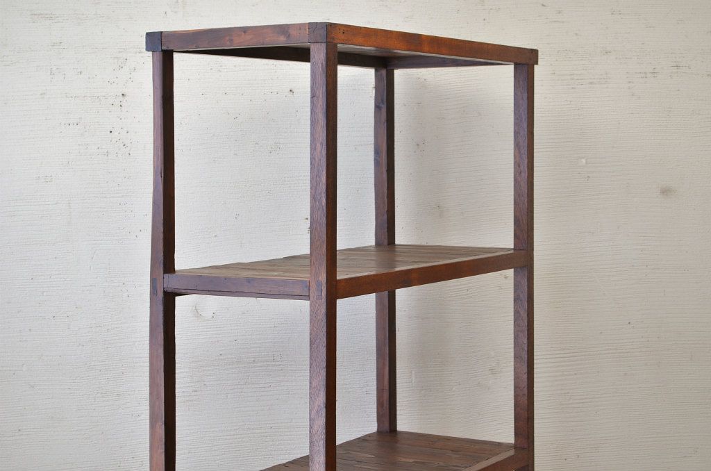 アンティーク家具　★古い木のアンティーク飾り棚(陳列棚)1