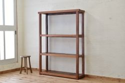 アンティーク家具　古い木のアンティーク飾り棚(陳列棚)2