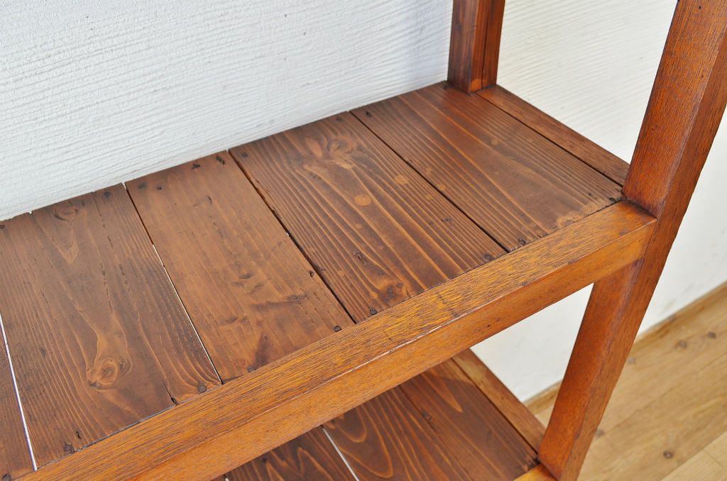 アンティーク家具　古い木のアンティーク飾り棚(陳列棚)2