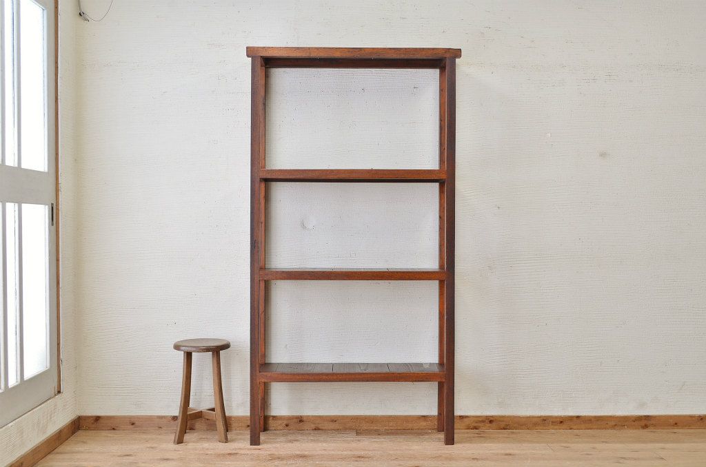 アンティーク家具　★古い木のアンティーク飾り棚(陳列棚)3