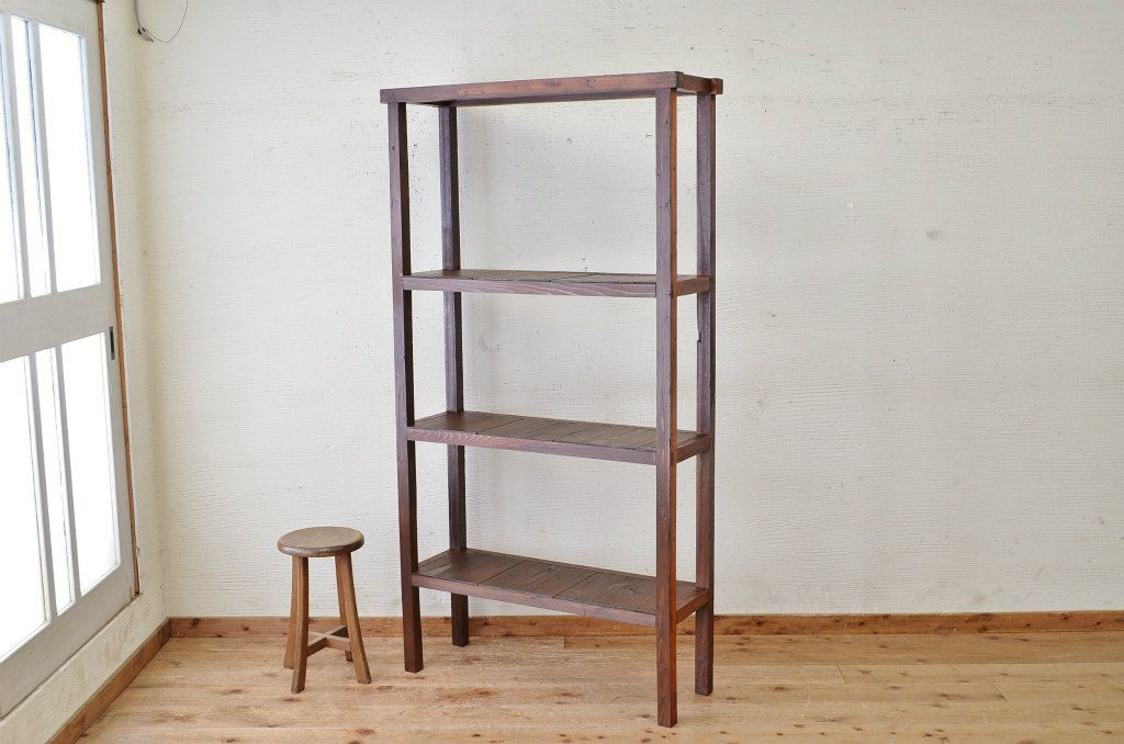 アンティーク家具　★古い木のアンティーク飾り棚(陳列棚)3