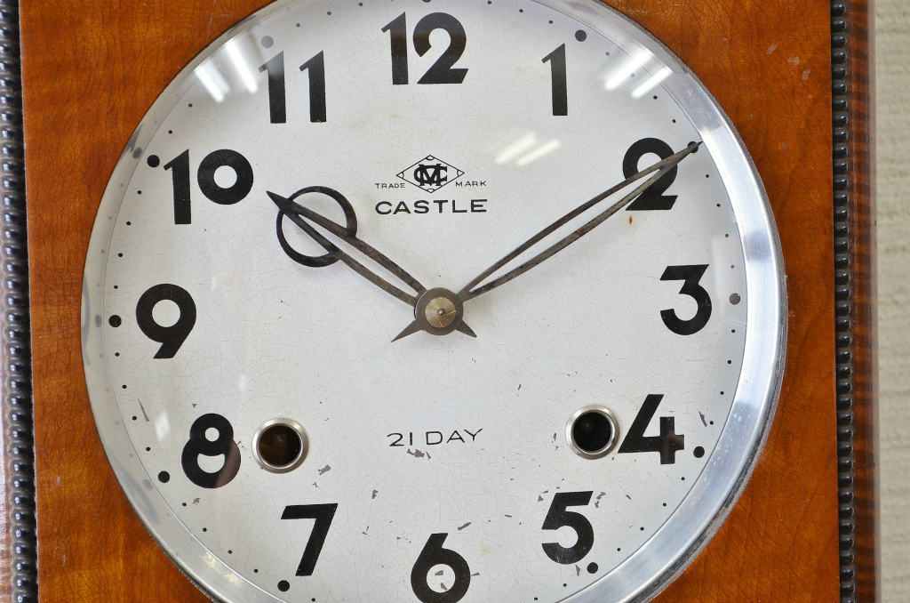 アンティーク雑貨　アンティークCASTLE時計(掛け時計、ボンボン時計、柱時計)