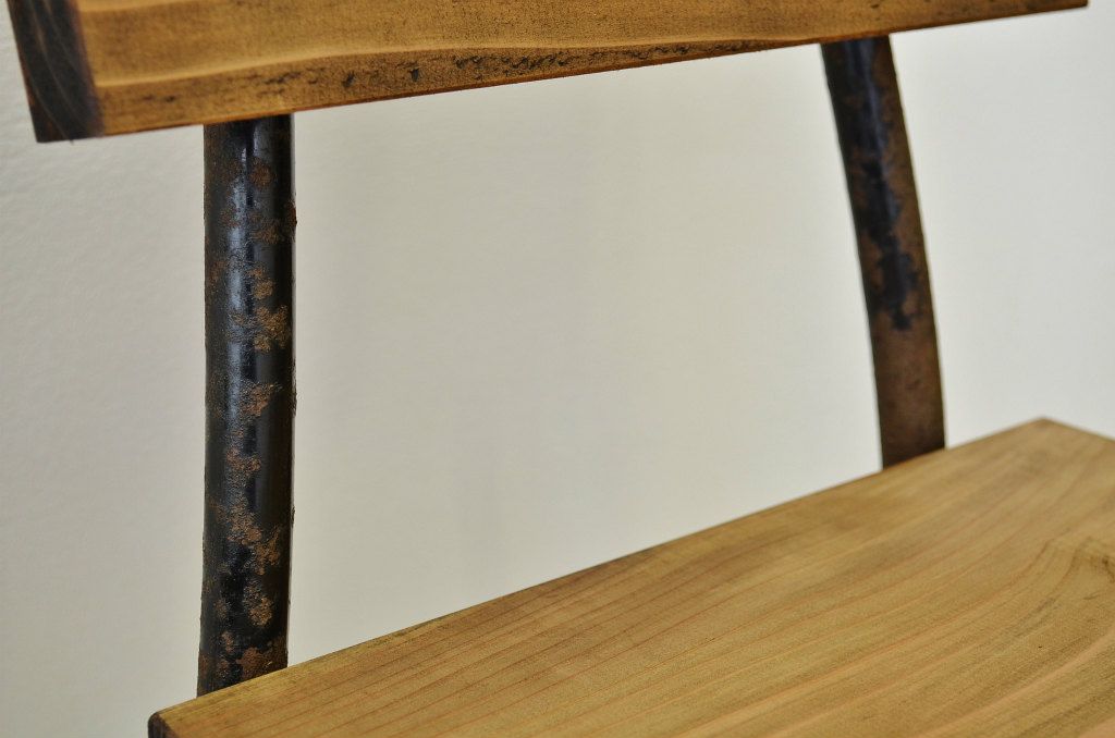 アンティーク家具　鉄脚のシンプルなイス(椅子)2脚セット1