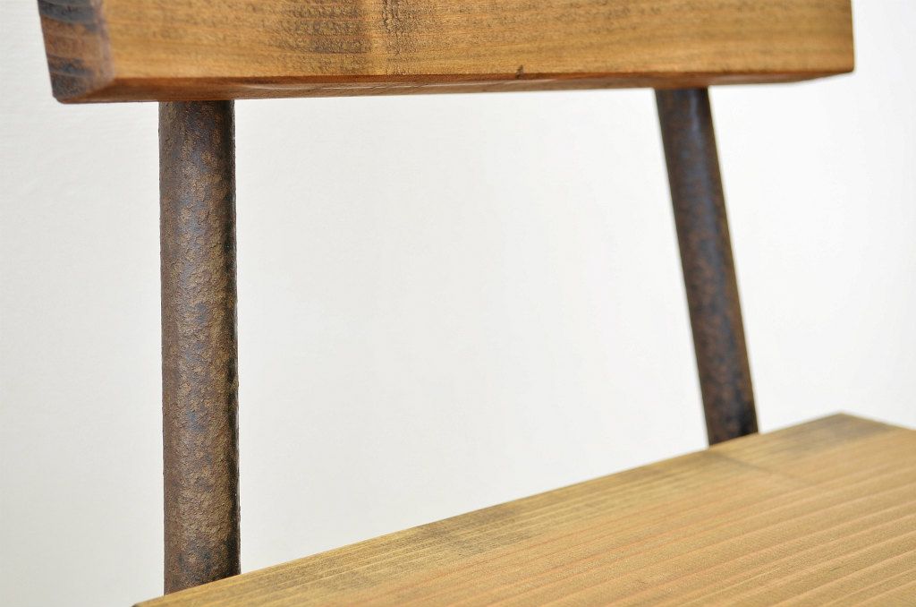 アンティーク家具　鉄脚のシンプルなイス(椅子)2脚セット4