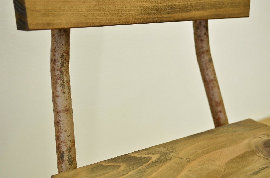 アンティーク家具　鉄脚のシンプルなイス(椅子)1脚