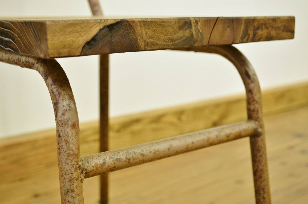 アンティーク家具　鉄脚のシンプルなイス(椅子)1脚