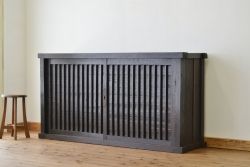 アンティーク家具　江戸〜明治　味のある縦格子時代箪笥サイドボード1(水屋箪笥、下駄箱)