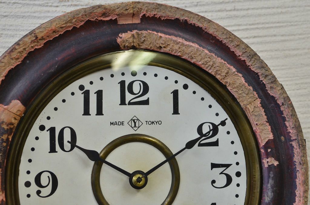 アンティーク雑貨　○古い四つ丸達磨時計2点セット1