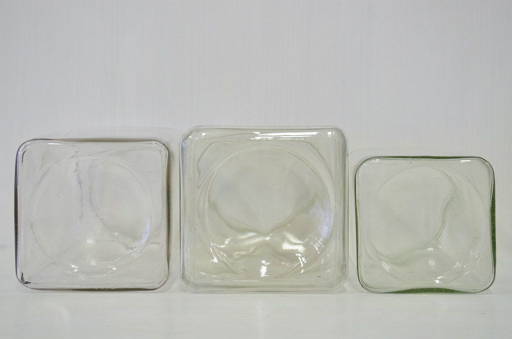 古い駄菓子屋ガラス瓶(ビン)3個セット