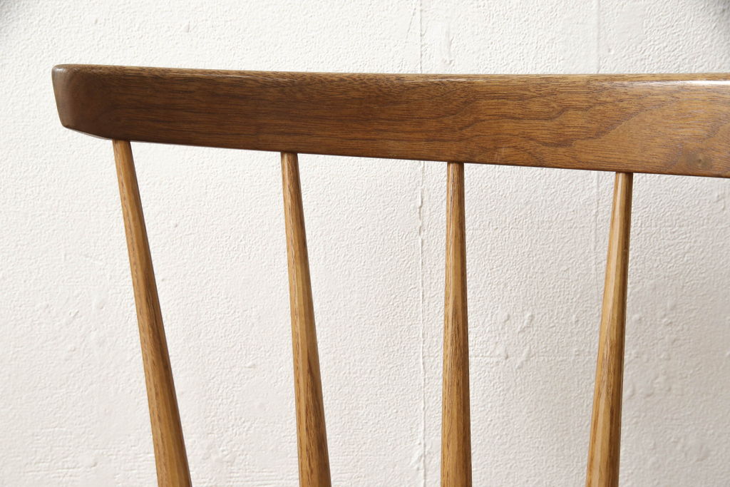 希少!　ヴィンテージ　美品　オリジナル　ジョージナカシマ　STRAIGHT BACKED CHAIR(ストレートバックチェア)　CN121　シンプルで洗練された佇まいが美しいチェア(ジョージ・ナカシマ、ダイニングチェア、板座チェア、イス、椅子、ビンテージ)(R-058953)