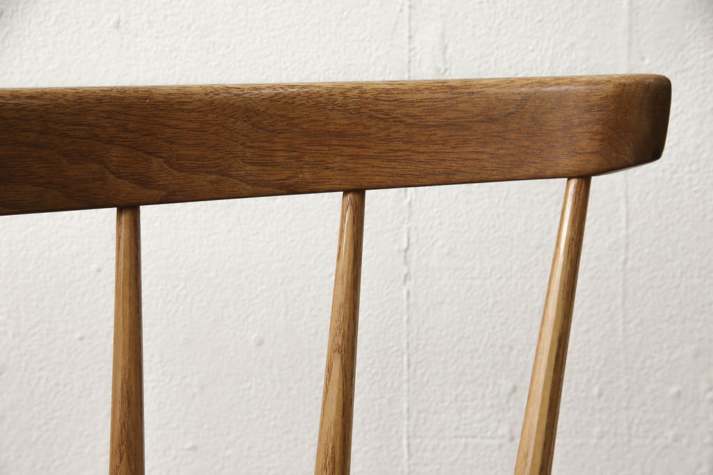 希少!　ヴィンテージ　美品　オリジナル　ジョージナカシマ　STRAIGHT BACKED CHAIR(ストレートバックチェア)　CN121　シンプルで洗練された佇まいが美しいチェア(ジョージ・ナカシマ、ダイニングチェア、板座チェア、イス、椅子、ビンテージ)(R-058953)