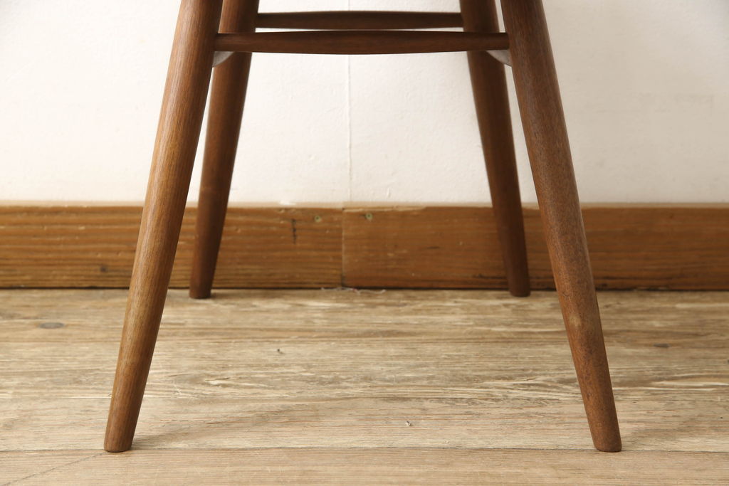 希少!　ヴィンテージ　美品　オリジナル　ジョージナカシマ　STRAIGHT BACKED CHAIR(ストレートバックチェア)　CN121　シンプルで洗練された佇まいが美しいチェア(ジョージ・ナカシマ、ダイニングチェア、板座チェア、イス、椅子、ビンテージ)(R-058953)