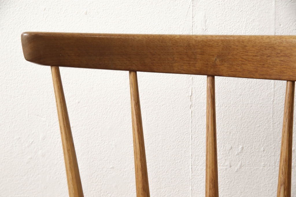 希少!　ヴィンテージ　美品　オリジナル　ジョージナカシマ　STRAIGHT BACKED CHAIR(ストレートバックチェア)　CN121　シンプルで洗練された佇まいが美しいチェア(ジョージ・ナカシマ、ダイニングチェア、板座チェア、イス、椅子、ビンテージ)(R-058952)