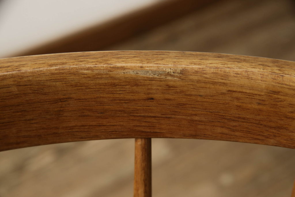 希少!　ヴィンテージ　美品　オリジナル　ジョージナカシマ　STRAIGHT BACKED CHAIR(ストレートバックチェア)　CN121　シンプルで洗練された佇まいが美しいチェア(ジョージ・ナカシマ、ダイニングチェア、板座チェア、イス、椅子、ビンテージ)(R-058952)