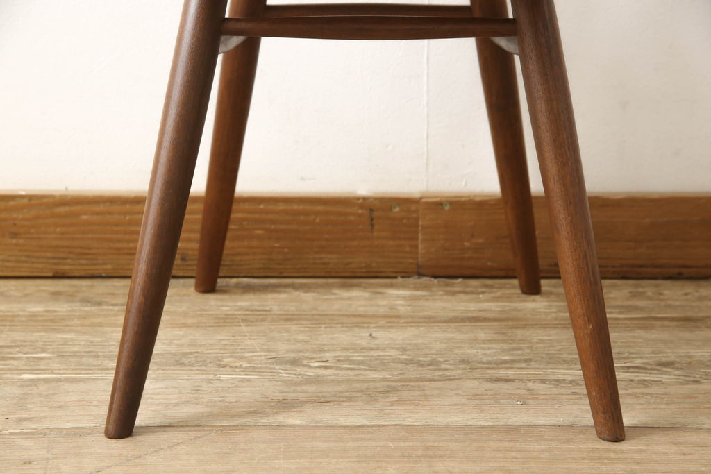 希少!　ヴィンテージ　美品　オリジナル　ジョージナカシマ　STRAIGHT BACKED CHAIR(ストレートバックチェア)　CN121　シンプルで洗練された佇まいが美しいチェア(ジョージ・ナカシマ、ダイニングチェア、板座チェア、イス、椅子、ビンテージ)(R-058952)