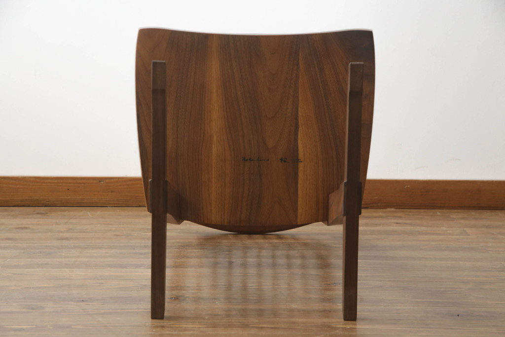 中古　ジョージナカシマ　桜製作所　コノイドチェア(CONOID CHAIR)　CN101　スタイリッシュな佇まいのサイドチェア(ジョージ・ナカシマ、板座チェア、ダイニングチェア、椅子、イス)(R-068144)
