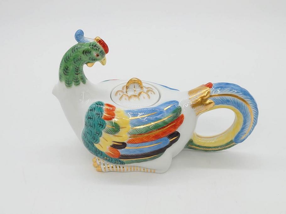 ドイツ　マイセン　Meissen　鳳凰　300周年記念　2010年　世界限定100個　証明書付き　華やかな色彩と優美な姿が目を惹くポット(鳥、鶏、トリ、金彩、Rooster Pot、洋食器)(R-073184)