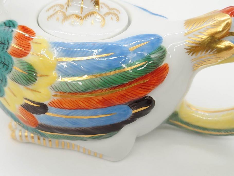 ドイツ　マイセン　Meissen　鳳凰　300周年記念　2010年　世界限定100個　証明書付き　華やかな色彩と優美な姿が目を惹くポット(鳥、鶏、トリ、金彩、Rooster Pot、洋食器)(R-073184)