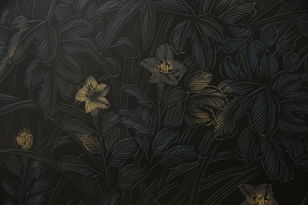 和製ビンテージ　香川漆器　繊細な色づかいに目を奪われる総漆塗りの衝立て(つい立て、衝い立て、パーテーション、仕切り、ヴィンテージ)(R-065707)