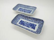 鎌倉彫　彫刻　木製　漆器　和の雰囲気を演出する銘々盆9枚セット(博古堂?、梅、桜、銀杏、紅葉、花、共箱付き)(R-079136)