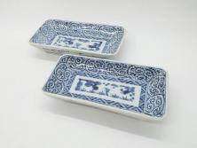 明治期　九谷　金襴手　赤絵　約12cm　3.9寸　華やかな色合いが美しい小皿5枚セット(金彩、和皿、和食器、三寸九分)(R-075477)