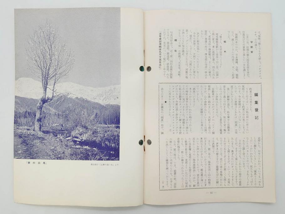 昭和30年〜31年(1955年〜1956年)　明星　第一銀行　社内報6冊セット(1号〜5号・10号)　長谷川潔　文祥堂(エッチング、果物、花、花瓶、社内広報、冊子)(R-073349)