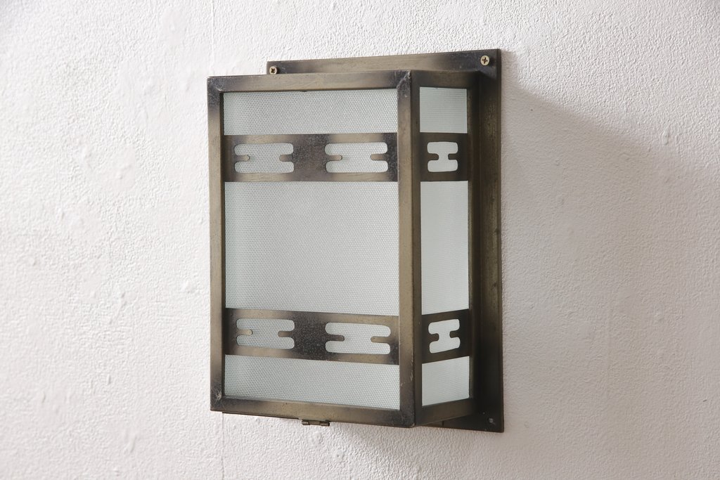 アンティーク雑貨　昭和初期　和の風情を感じさせる壁掛け照明カバー(ウォールカバー)(R-054935)
