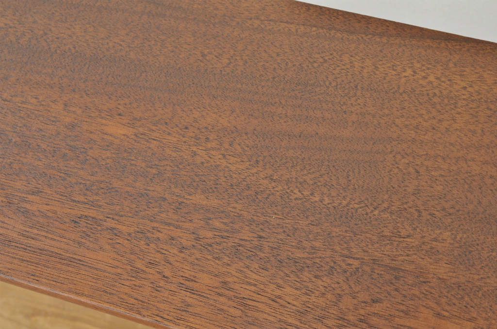 アンティーク家具　古い木のシンプルな鉄脚ベンチ1(アイアン、長イス)