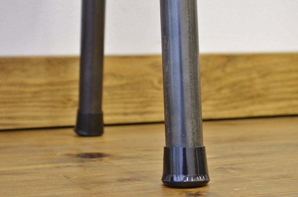 アンティーク家具　古い木のシンプルな鉄脚ベンチ1(アイアン、長イス)