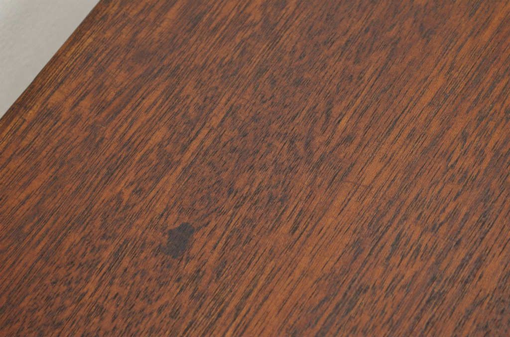 アンティーク家具　古い木のシンプルな鉄脚ベンチ3(アイアン、長イス)