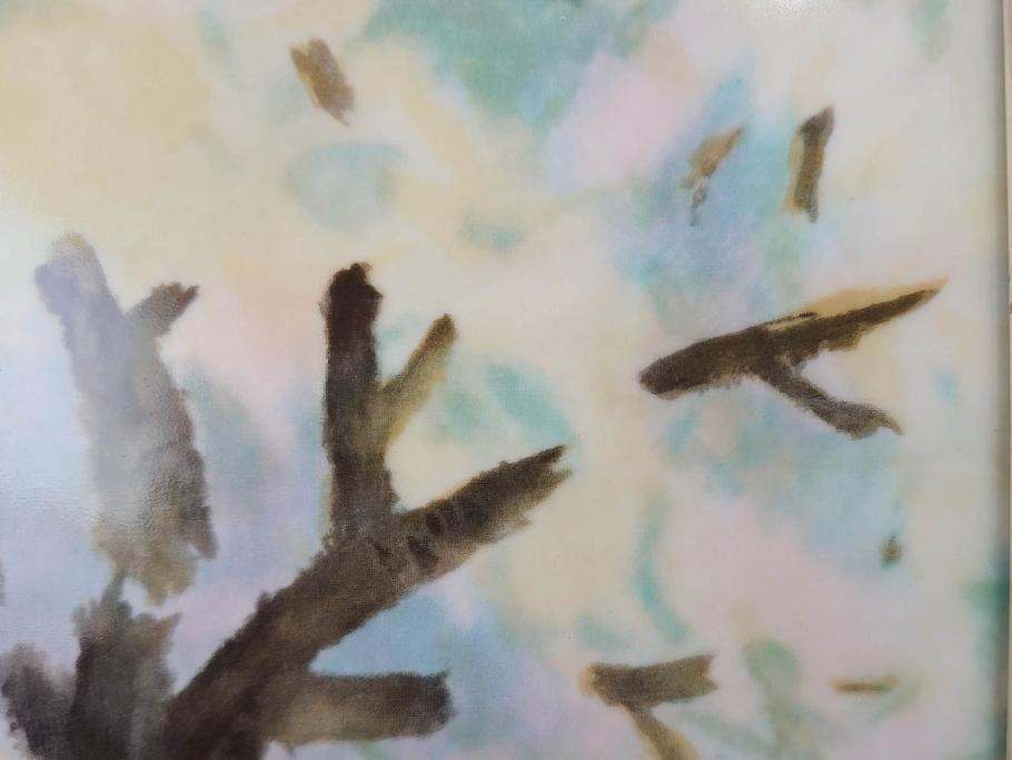 ノリタケ　NORITAKE　堂本印象　ふんわり優しい色彩が心を和ませる陶板画(プラーク、風景画、額装、陶器、サイン有り)(R-079119)