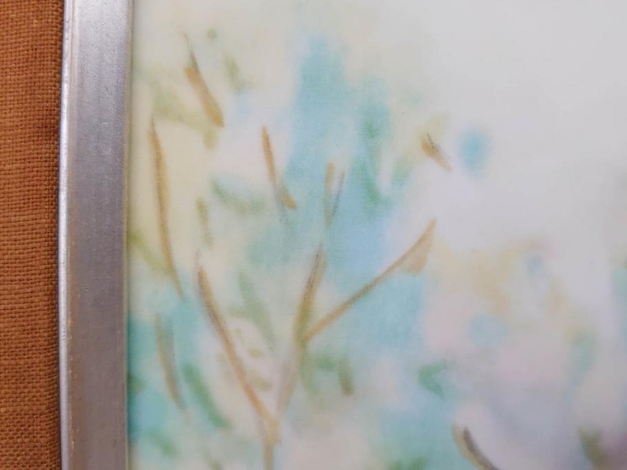 ノリタケ　NORITAKE　堂本印象　ふんわり優しい色彩が心を和ませる陶板画(プラーク、風景画、額装、陶器、サイン有り)(R-079119)