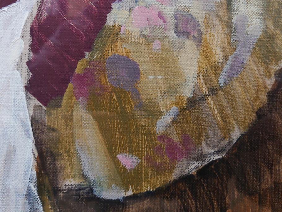 真作　吉野谷幸重　「踊り子」　F12(12号)　絵画(油絵、油彩、人物画、女性、バレリーナ、肉筆、サイン入り、額装)(R-079123)