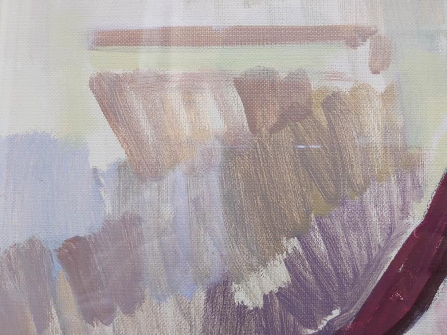 真作　吉野谷幸重　「踊り子」　F12(12号)　絵画(油絵、油彩、人物画、女性、バレリーナ、肉筆、サイン入り、額装)(R-079123)