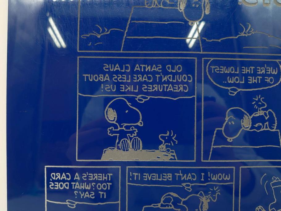 1989年　Charles M. Schulz(チャールズ M. シュルツ)　Snoopy(スヌーピー)　PEANUTS(ピーナッツ)　サイン写真&ガラス板2点セット(ケース付き、ディスプレイ、サイン入り、額装)(R-079134)