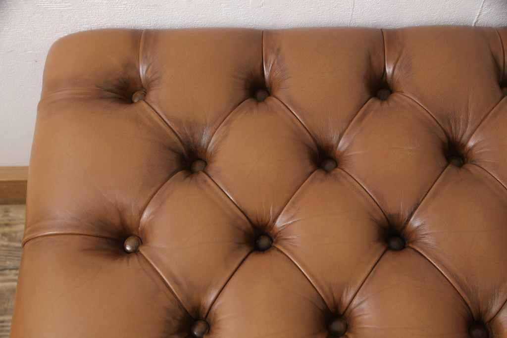 イギリスビンテージ　マホガニー材製　優雅なくつろぎのひとときにおすすめなオットマン(椅子、チェア、フットスツール、ヴィンテージ)(R-049475)