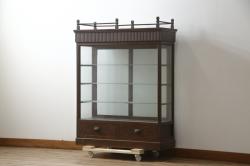 ラフジュ工房オリジナル　ペイント家具　古材使用　くすんだカラーが魅力的な薄型ブックシェルフ(収納棚、本棚、ウッドシェルフ)