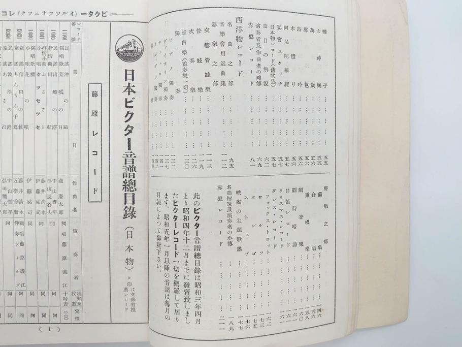 戦前　ビクター　レコード冊子21冊セット　目録　カタログなど(日本ビクター蓄音器、レトロ、新譜、総目録)(R-073354)